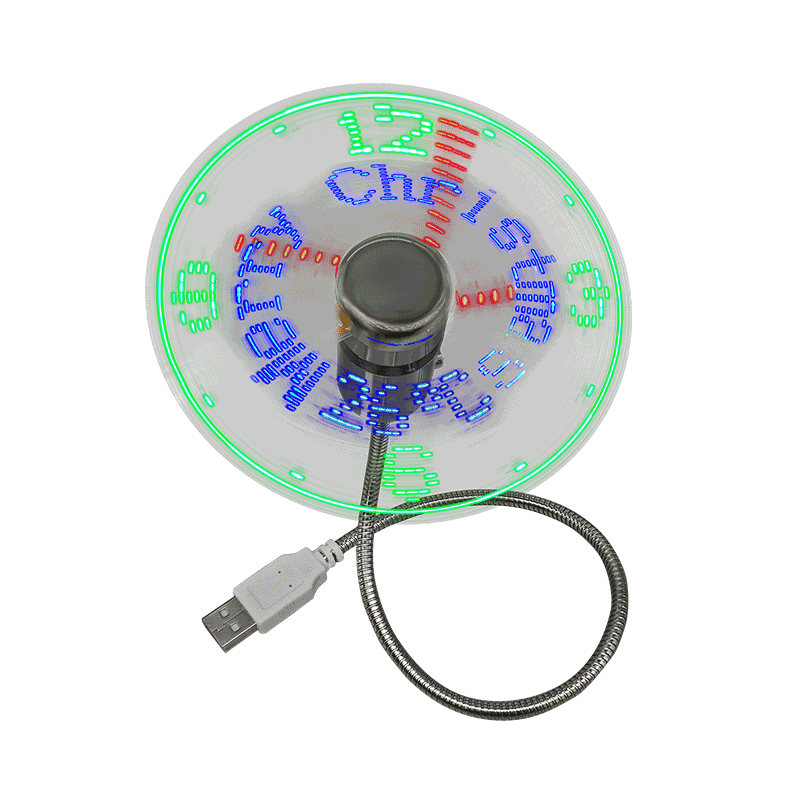 Mini ventilateur USB avec ventilateur cadeau d'horloge LED (DS02)